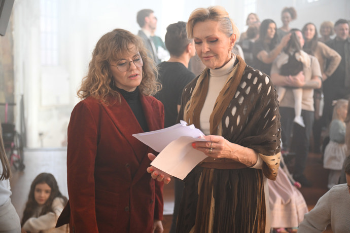 Helena Vondráčková a Marta Jandová během příprav.