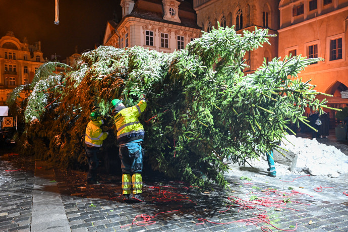 Na Staromáku je stromeček.