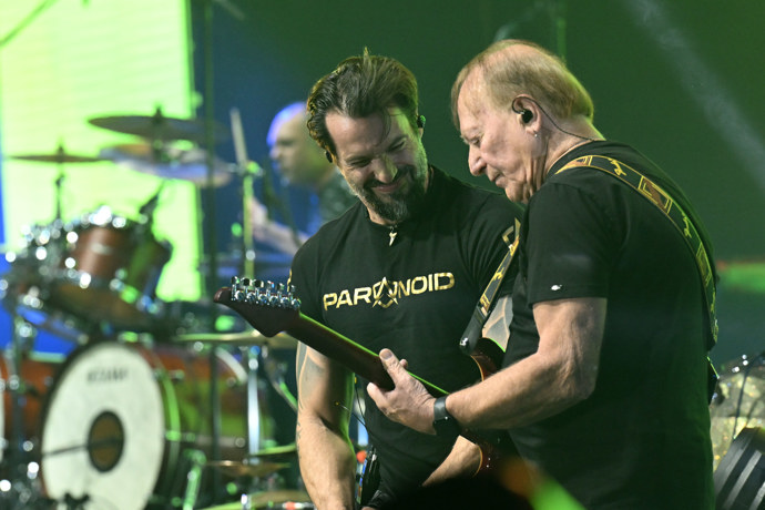 Petr Janda a Václav Noid Bárta na koncertě Olympiku. 