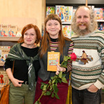 Marie Doležalová  se svou maminkou a manželem Markem Zelinkou. 