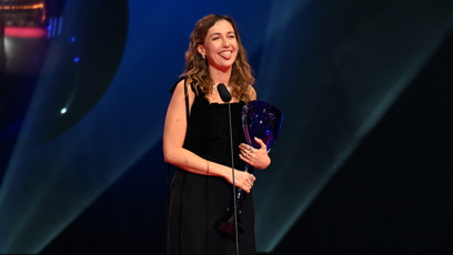 FOTO: Herečka byla při děkovné řeči šťastná a veselá.