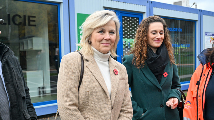 První dáma Eva Pavlová byla samý úsměv.
