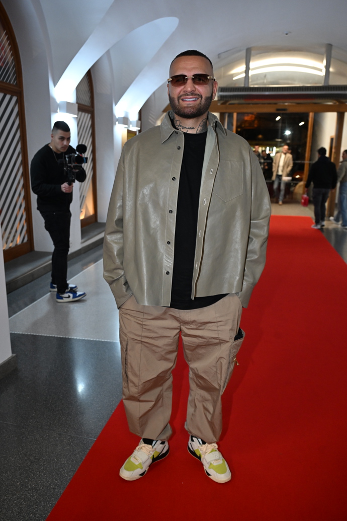 Rapper Rytmus dorazil na premiéru.