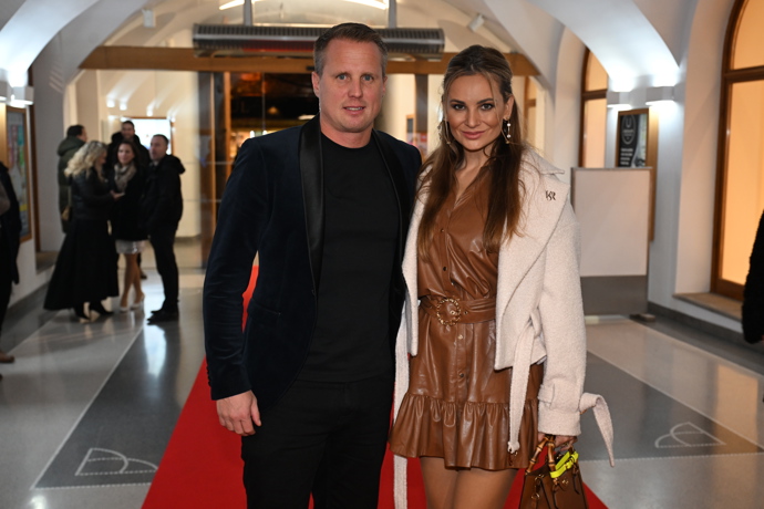 Manželé David a Lenka Limberští na premiéře.