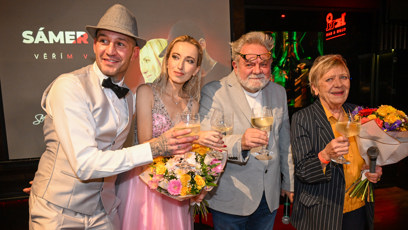 FOTO: Jaroslava Obermaierová vedle Václava Upíra Krejčího, Lucy Junk a Sámera Issy.