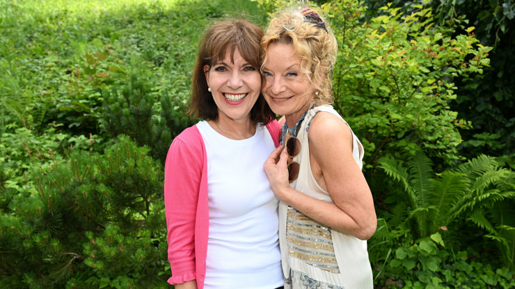 Vilma Cibulková s Michaelou Dolinovou na akci Anděl mezi zdravotníky.