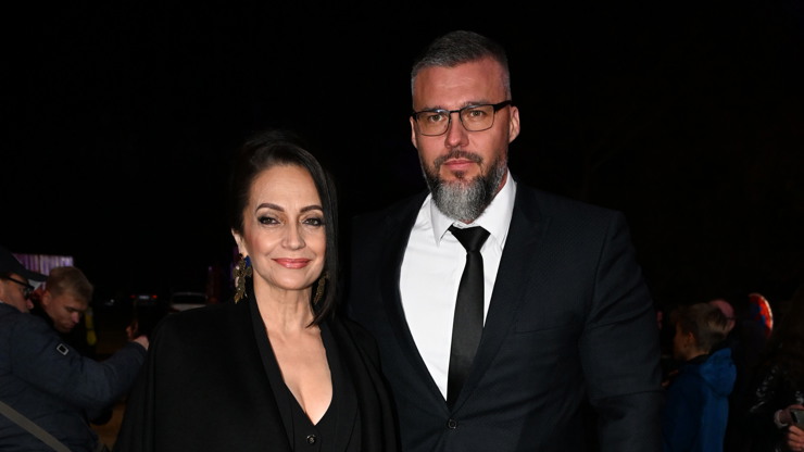 Lucie Bílá nedorazila s bodyguardem, ale svým partnerem Radkem. 