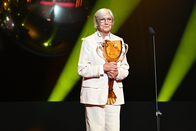 Dana Syslová měla projev na pódiu.