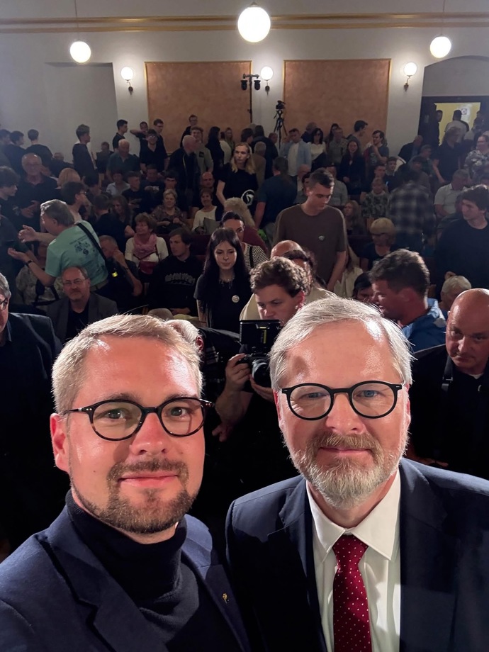 Matěj Ondřej Havel s Petrem Fialou. 