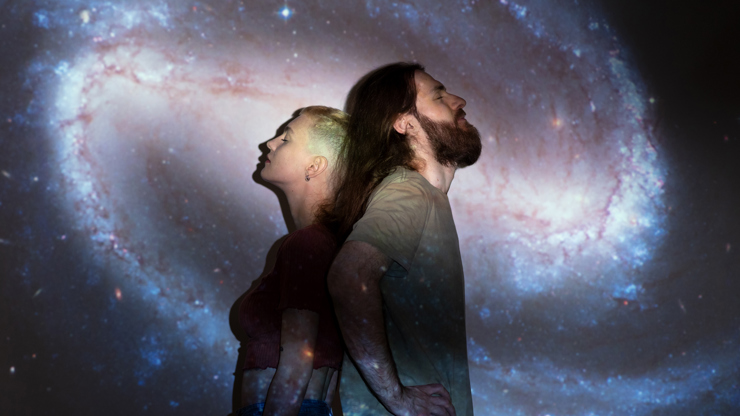 astro, blíženci, pár, vesmír