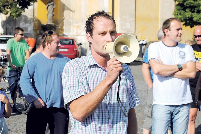 Lukáš Kohout vedl protiromské protesty. 
