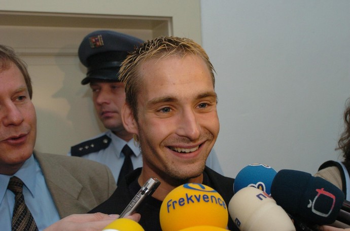Lukáš Kohout před soudem. 