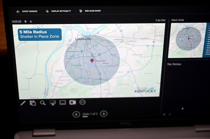 Místo dopadu letadla.