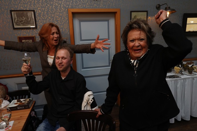 Jiřina Bohdalová měla skvělou náladu. 