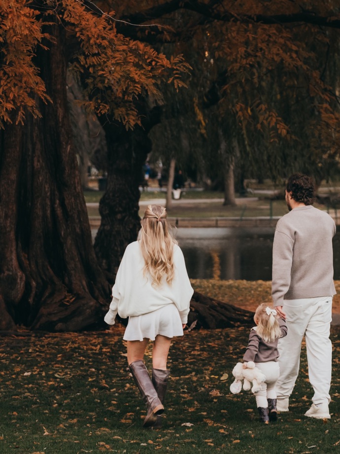 David Pastrňák s rodinkou.