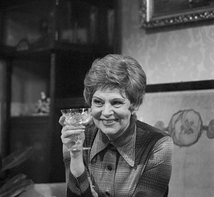 Nelly Gaierová na snímku z pořadu Bakaláři s názvem Zástava z roku 1979.