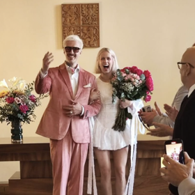 Terezie Kovalová zvolila netradiční šaty. 