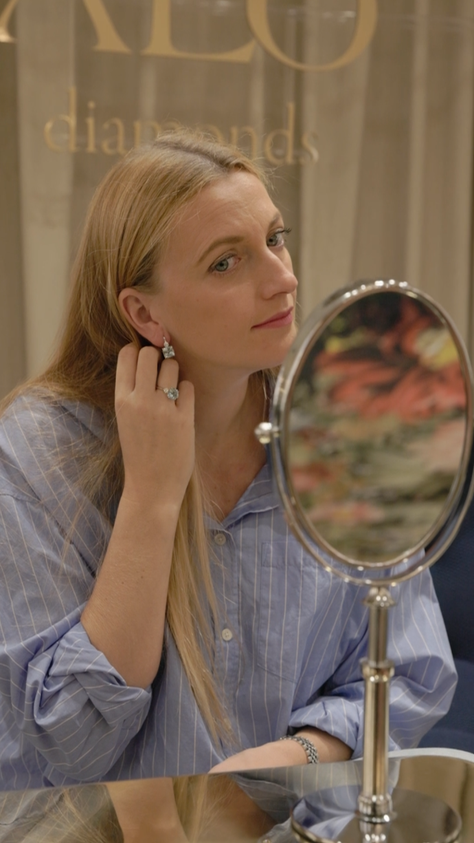 V klenotnictví si Petra Kvitová vyzkoušela novou kolekci šperků.