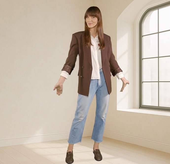 Takto může vypadat outfit ve vaší konfekční velikosti ze základu kalhot, košile a saka. Ale podívejme se na to, jak to vypadá, když vyberete kousky s ohledem na vaši postavu. 