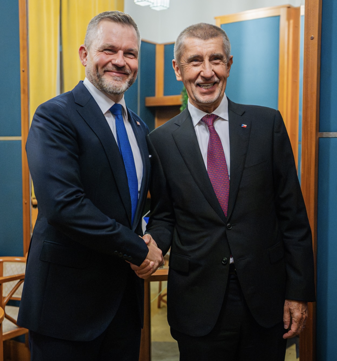 Andrej Babiš pohovořil s Peterem Pellegrinim.