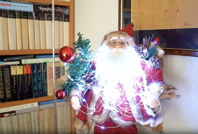 Vánoční byt Štefana Margity a jeho vánoční výzdoba.