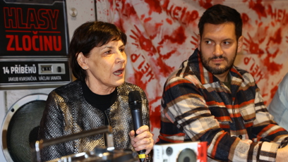 FOTO: Jiřina Hofmanová a Václav Janata na křtu knihy Hlasy zločinu.