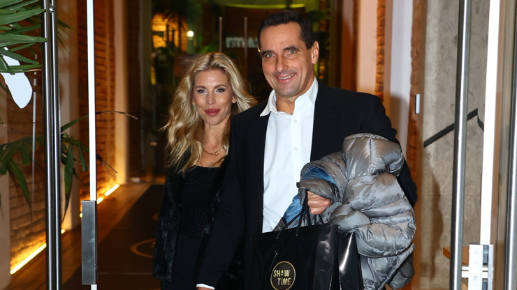 Roman Šebrle přišel na party Primy v doprovodu partnerky.