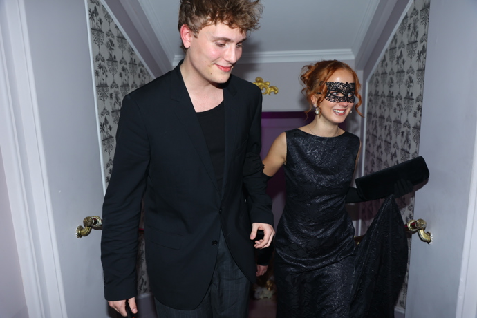 František Prachař s tajemnou slečnou. 