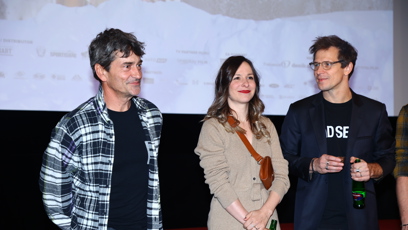 FOTO: Saša Rašilov, Veronika Khek Kubařová a Igor Orozovič na tiskovce k novému filmu Na horách.