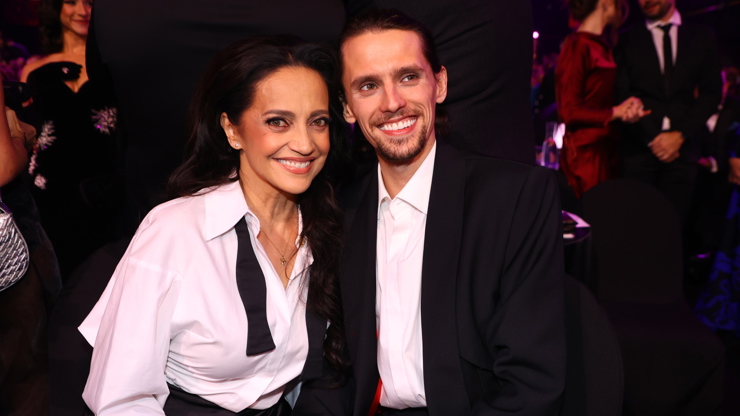 Lucie Bílá v doprovodu svého syna Filipa.