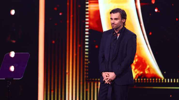 Moderátor Leoš Mareš měl velmi dojemnou řeč.