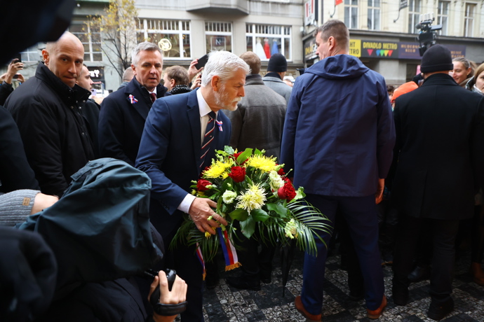 Petr Pavel na Národní třídu také dorazil.