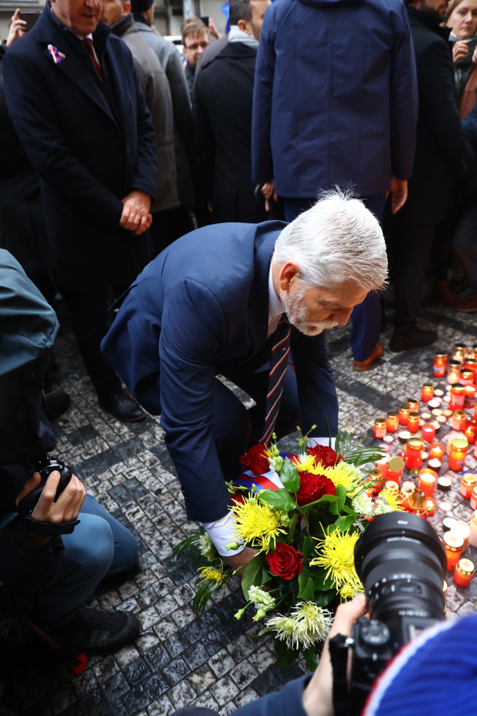 Petr Pavel na Národní třídu také dorazil.