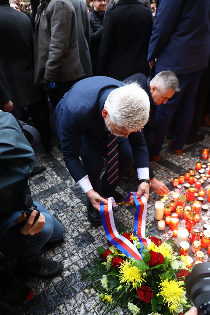 Petr Pavel na Národní třídu také dorazil.