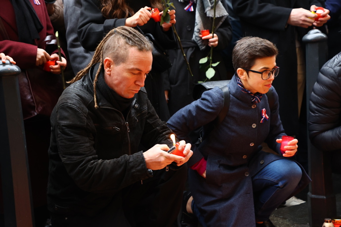 Olga Richterová a Ivan Bartoš na Národní třídě.