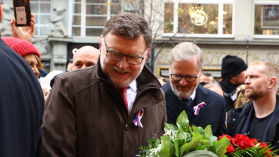 FOTO: Veřejnost na Národní třídě během oslav 17. listopadu.