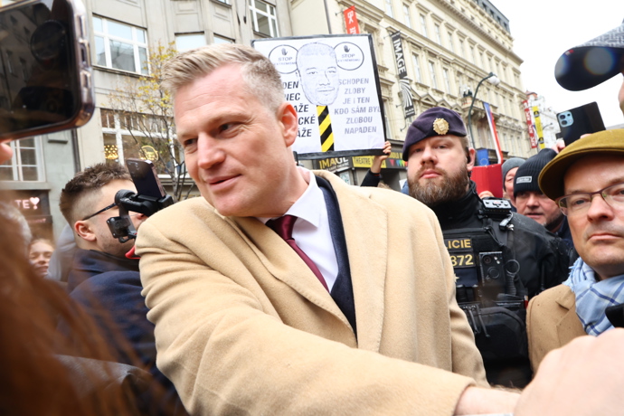 Filip Turek na Národní třídě.