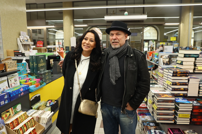 Petr Kolář a Heidi Janků se dobře bavili. 