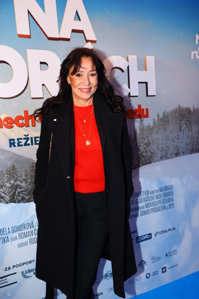 Heidi Janků na premiéře Na horách. 