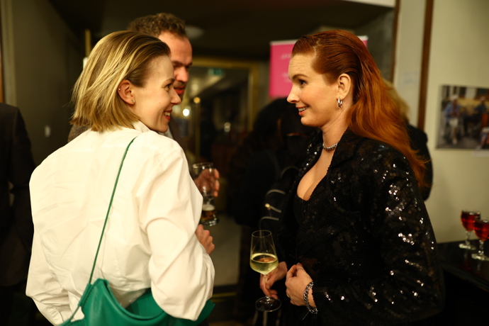 Herečka Denisa Nesvačilová měla dobrou náladu.