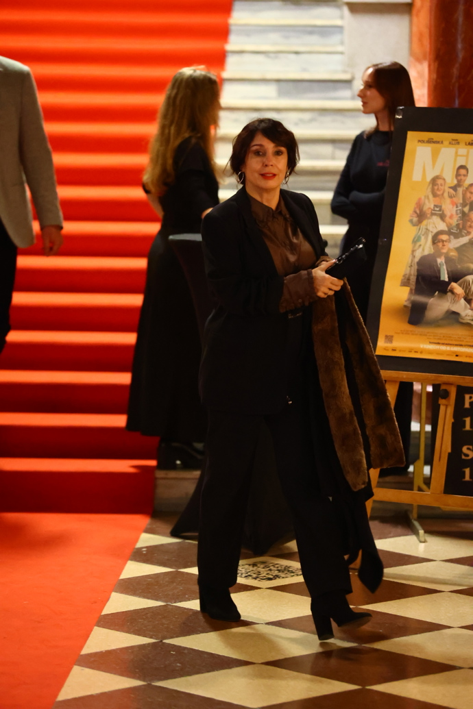 Nela Boudová při odchodu z Lucerny.