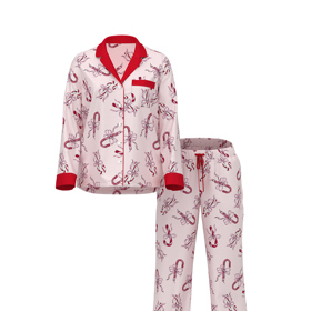 Dlouhé pyžamo z lesklého saténu, Victoria's Secret, 3050 Kč