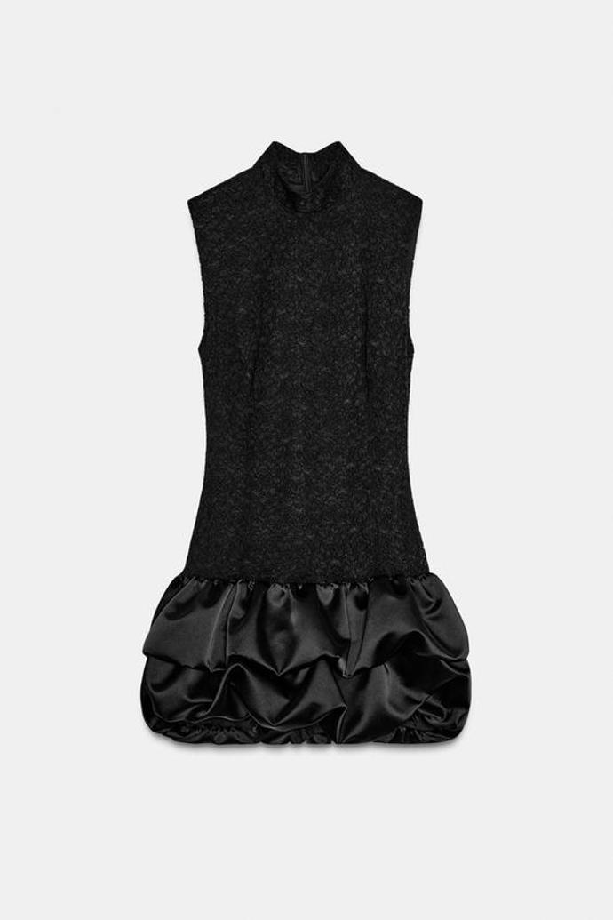 Krátké kombinované krajkové šaty, Zara, 1199 Kč