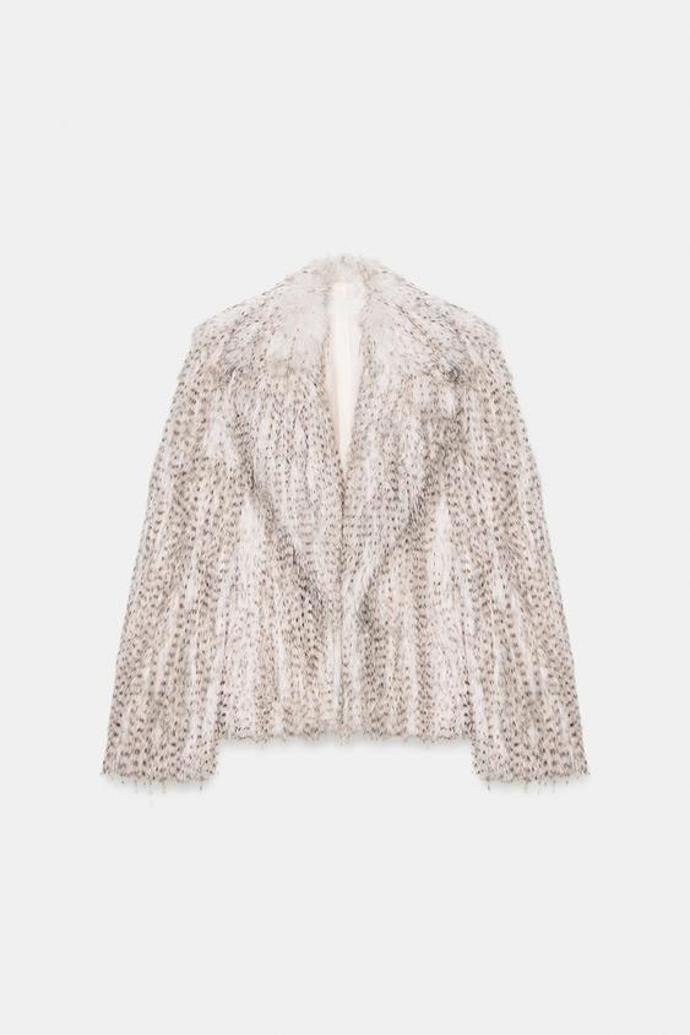 Krátký kabát z umělé kožešiny, Zara, 1999 Kč