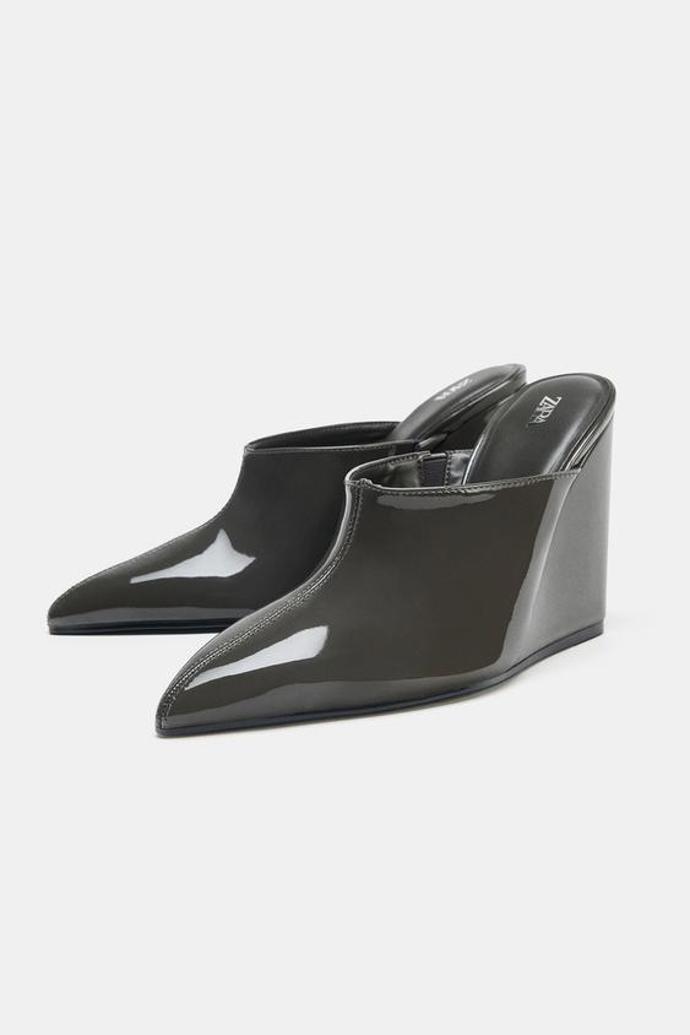 Lakované boty na klínovém podpatku, Zara, 999 Kč