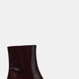 Lakované kotníčkové boty na tenkém podpatku, Zara, 849 Kč