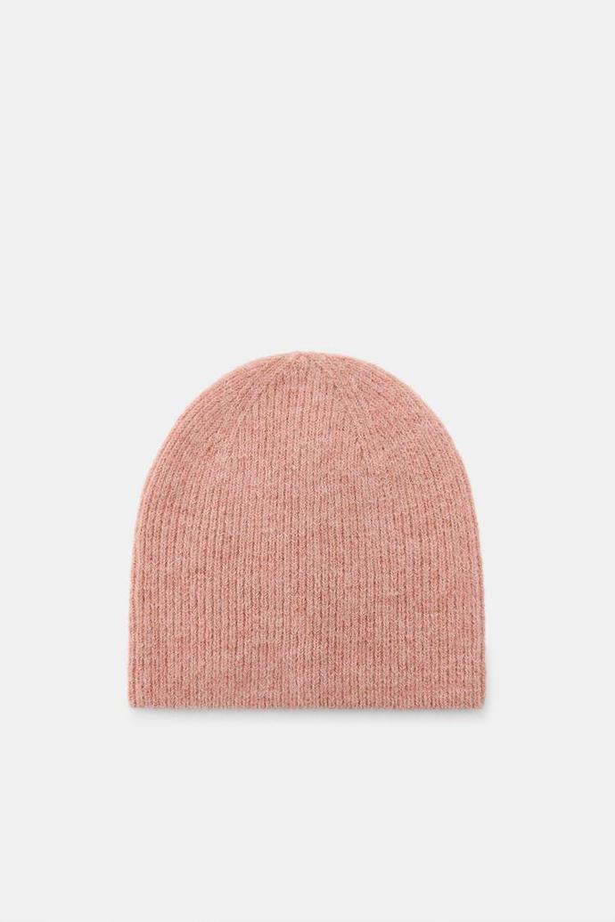 Žebrovaná čepice beanie, Zara, 399 Kč