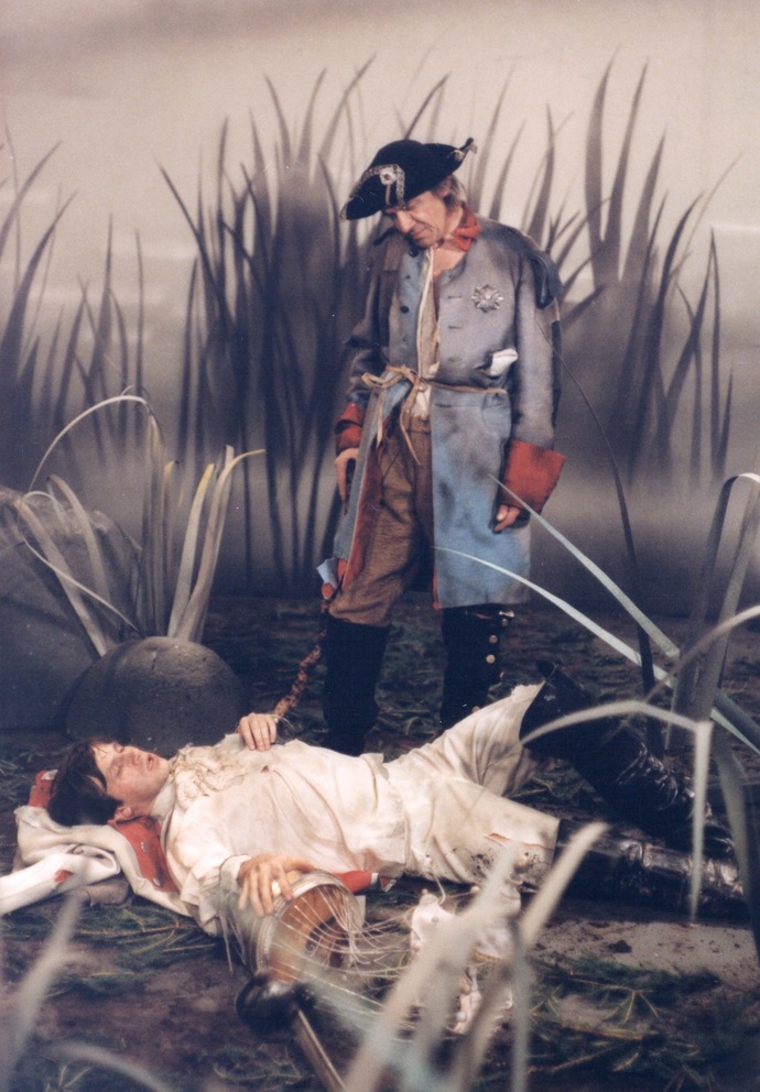 snímek z pohádky Zlaté kapradí (Jan Hrušínský a Josef Kemr).