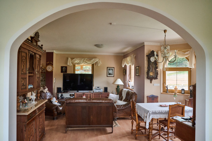 Pohled na obývací pokoj Milana a Dany