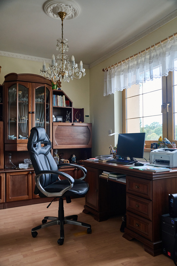 Pracovní kout Milana Drobného v přízemí